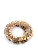 Load image into Gallery viewer, Rectangle Stone Beaded Bracelet Set
