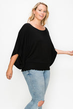 Load image into Gallery viewer, Solid Top Featuring Flattering Wide Sleeves
