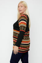 Load image into Gallery viewer, Geometric Print-contrast Tunic
