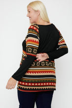 Load image into Gallery viewer, Geometric Print-contrast Tunic
