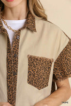 Load image into Gallery viewer, Mixed Animal Print Oversized Jacket With Chest Pockets
