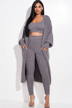 Load image into Gallery viewer, Cozy Knit Tank Top, Pants And Duster 3 Piece Set
