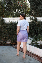 Load image into Gallery viewer, Plus Lavender Faux Leather High Waist Mini Skirt
