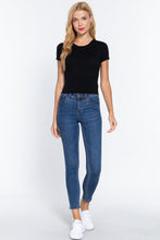 Load image into Gallery viewer, Short Slv Crew Neck Rib Crop Top
