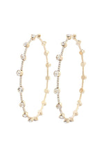 Load image into Gallery viewer, Rhinestone Edge Hoop Earring
