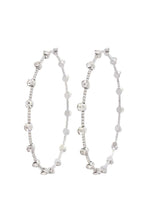 Load image into Gallery viewer, Rhinestone Edge Hoop Earring
