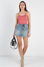 Load image into Gallery viewer, Light Denim Cotton Button Up Long Shirt &amp; Mini Skirt Set
