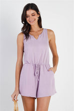 Load image into Gallery viewer, Ribbed Self-tie Waistline Romper
