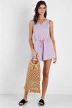Load image into Gallery viewer, Ribbed Self-tie Waistline Romper
