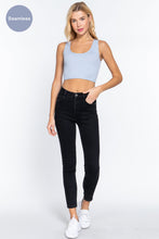 Load image into Gallery viewer, Sleeveless Scoop Neck Back Lace-up Detail Seamless Rib Knit Top
