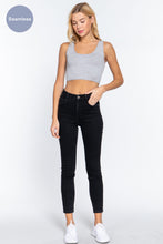 Load image into Gallery viewer, Sleeveless Scoop Neck Back Lace-up Detail Seamless Rib Knit Top

