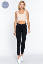 Load image into Gallery viewer, Sleeveless Scoop Neck Back Lace-up Detail Seamless Rib Knit Top
