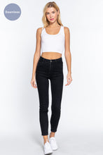 Load image into Gallery viewer, Sleeveless Scoop Neck Back Lace-up Detail Seamless Rib Knit Top
