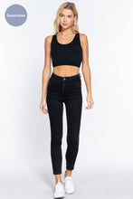 Load image into Gallery viewer, Sleeveless Scoop Neck Back Lace-up Detail Seamless Rib Knit Top

