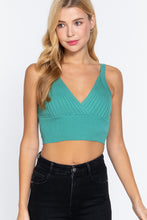 Load image into Gallery viewer, V-neck Sweater Knit Crop Cami Top
