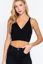 Load image into Gallery viewer, V-neck Sweater Knit Crop Cami Top
