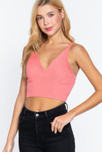 Load image into Gallery viewer, V-neck Sweater Knit Crop Cami Top
