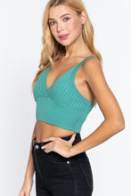 Load image into Gallery viewer, V-neck Sweater Knit Crop Cami Top
