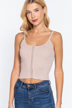 Load image into Gallery viewer, Front Closure With Hooks Sweater Cami Top
