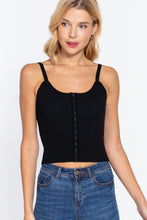 Load image into Gallery viewer, Front Closure With Hooks Sweater Cami Top
