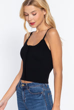 Load image into Gallery viewer, Front Closure With Hooks Sweater Cami Top
