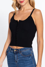 Load image into Gallery viewer, Front Closure With Hooks Sweater Cami Top
