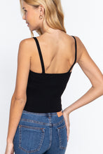 Load image into Gallery viewer, Front Closure With Hooks Sweater Cami Top

