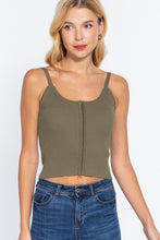 Load image into Gallery viewer, Front Closure With Hooks Sweater Cami Top
