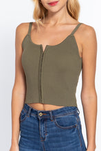 Load image into Gallery viewer, Front Closure With Hooks Sweater Cami Top
