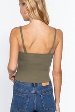 Load image into Gallery viewer, Front Closure With Hooks Sweater Cami Top
