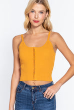 Load image into Gallery viewer, Front Closure With Hooks Sweater Cami Top
