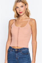 Load image into Gallery viewer, Front Closure With Hooks Sweater Cami Top
