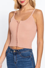 Load image into Gallery viewer, Front Closure With Hooks Sweater Cami Top
