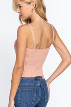 Load image into Gallery viewer, Front Closure With Hooks Sweater Cami Top
