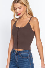 Load image into Gallery viewer, Front Closure With Hooks Sweater Cami Top
