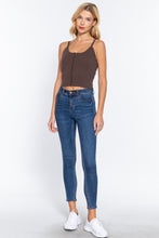 Load image into Gallery viewer, Front Closure With Hooks Sweater Cami Top
