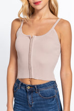 Load image into Gallery viewer, Front Closure With Hooks Sweater Cami Top
