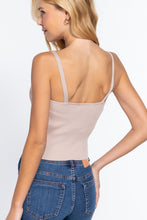 Load image into Gallery viewer, Front Closure With Hooks Sweater Cami Top
