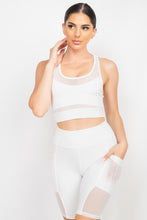Load image into Gallery viewer, Racerback Mesh Top &amp; Activewear Shorts Set
