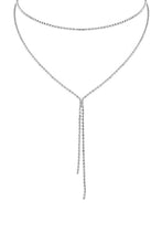Load image into Gallery viewer, Rhinestone Simple Lariat Layer Necklace
