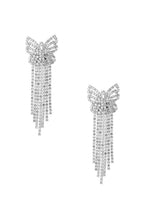 Load image into Gallery viewer, Rhinestone Butterfly Tassel Earring
