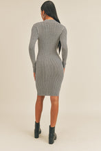 Load image into Gallery viewer, Long Sleeve Stripe Print Midi Dress
