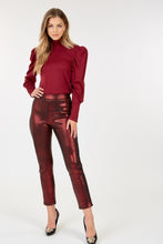 Load image into Gallery viewer, Animal Skin Vinyl Ankle Pants
