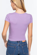 Load image into Gallery viewer, Short Sleeve V-neck Crop Top
