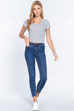 Load image into Gallery viewer, Short Sleeve V-neck Crop Top
