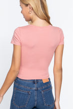 Load image into Gallery viewer, Short Sleeve V-neck Crop Top
