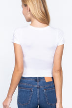 Load image into Gallery viewer, Short Sleeve V-neck Crop Top
