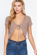 Load image into Gallery viewer, Short Slv Variegated Rib Cardigan
