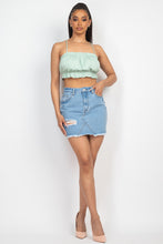 Load image into Gallery viewer, Distressed Frayed Hem Denim Skirt
