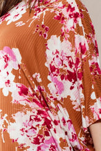 Load image into Gallery viewer, Floral Print Yummy Rib Knit Top
